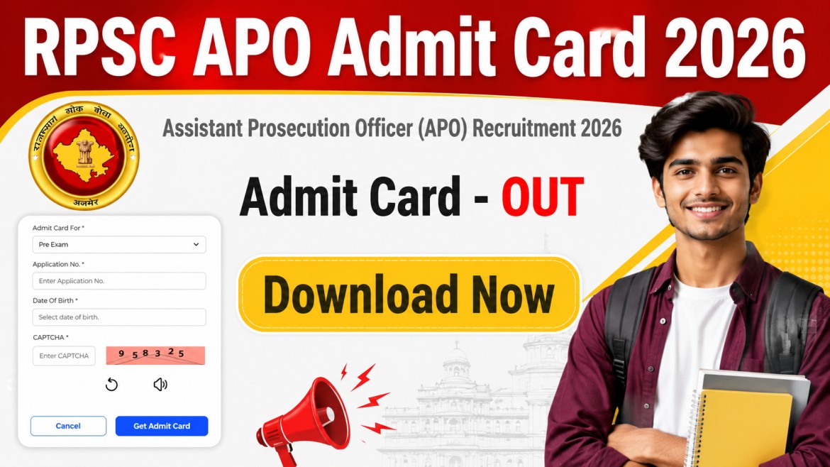 RPSC Assistant Prosecution Officer (APO) Admit Card 2026